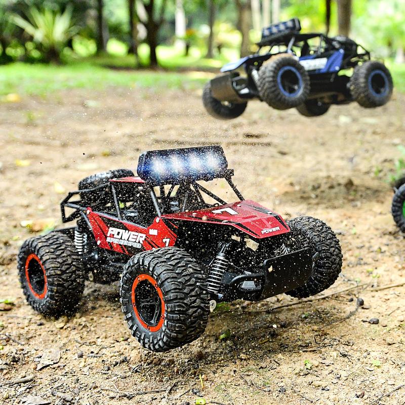 BEZGAR TB141 RC Cars-1:14 Scale Remote Control Car, 2WD High Speed 20 Km h Electric Toy Off Road RC Car Vehicle Truck Crawler with LED Headlight and Two Rechargeable Batteries for age 4+