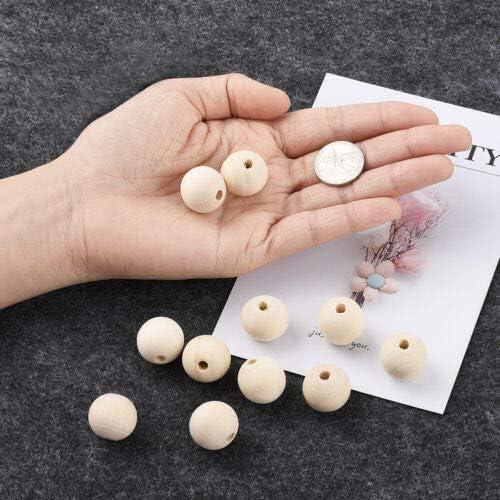 300 pieces, 12mm, wooden beads, round wooden spacer beads, natural wooden loose beads, suitable for handmade DIY, bracelet making, jewelry making