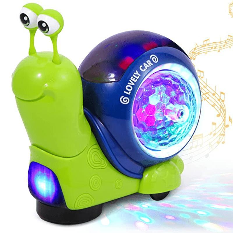 Creative Musical Light Up Crawling Snail Toy, Early Learning Educational Toy, Interactive Crawling Snail Toy