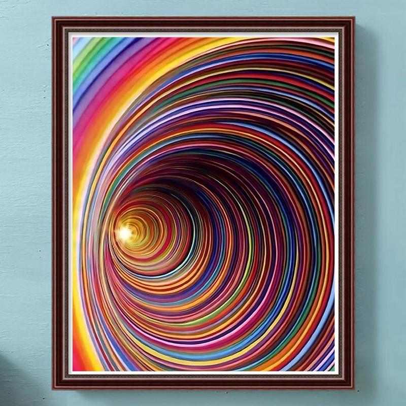 Colorful Hole Pattern DIY Diamond Arts Colorful Painting Kit without Frame, 1 Set 5D Diamonds Art Decorative Painting for Adults Beginners, DIY Art Painting for Bedroom Living Room Office Decor