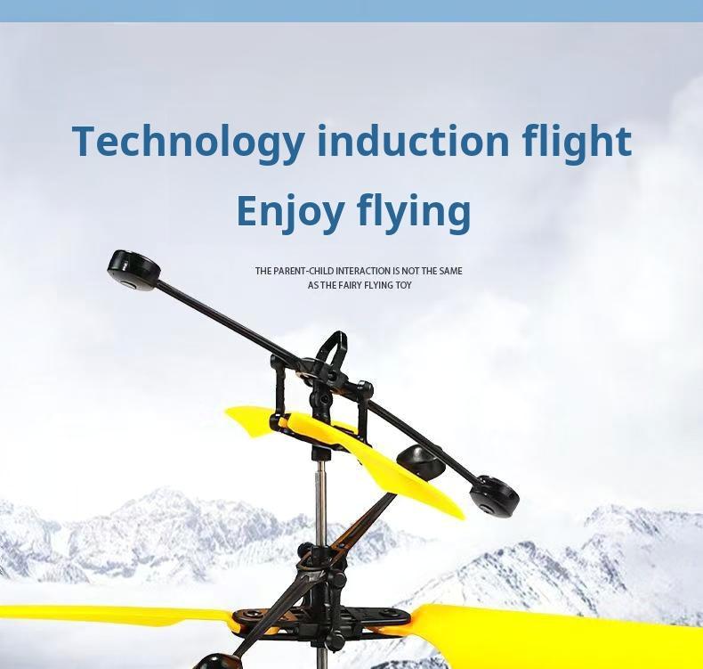 Outdoor Mini Helicopter Toy: USB - Rechargeable, LED - Illuminated, Infrared - Sensing, Flashing, Remote - Controlled, Crash - Resistant Hovering Wonder