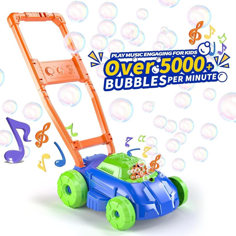 Blue Bubble Lawn Mower Bubble Machine Outdoor Outside Toys Suitable as Christmas gifts, birthday gifts