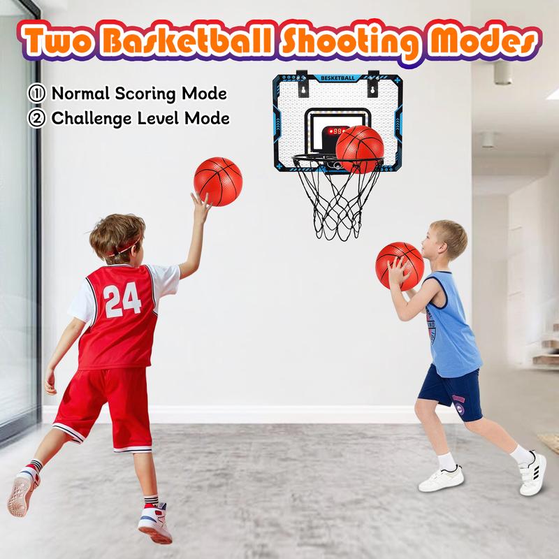 Indoor Mini Basketball Hoop Set , Electronic Scoring & Lights