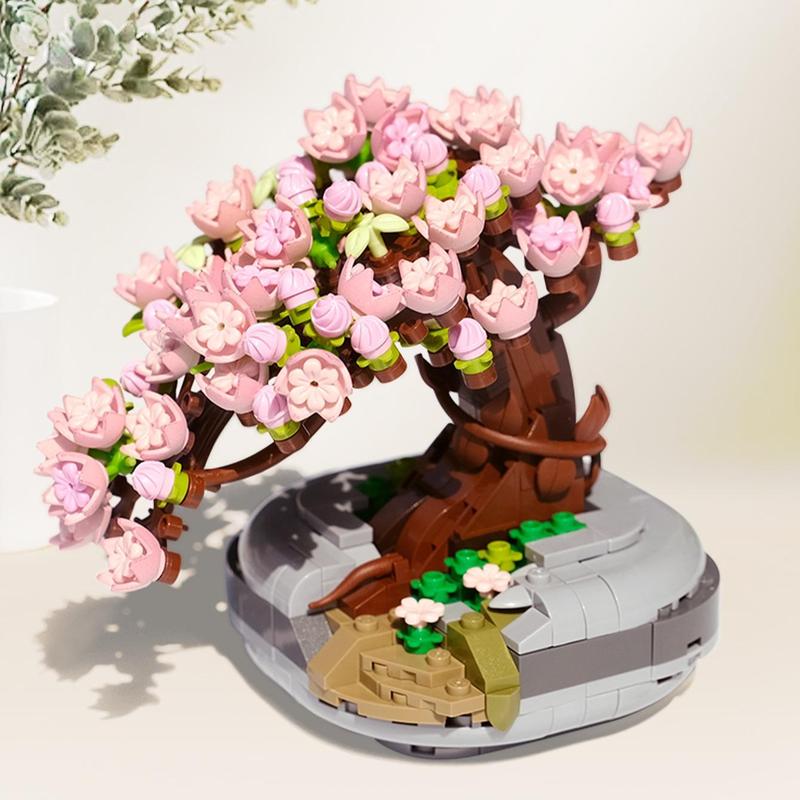 Sakura Potted Plant Building Blocks Flower, 426pcs set Eternal Flower Toy, Home & Office Creative Decoration, Creative Craft Project, Fidget Toys