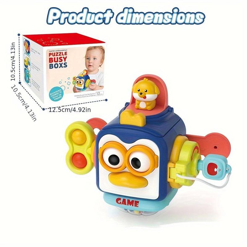 Busy Box Sensory Exploration Toy, Shape Sorter Toy, Hand-eye Coordination Development Toy