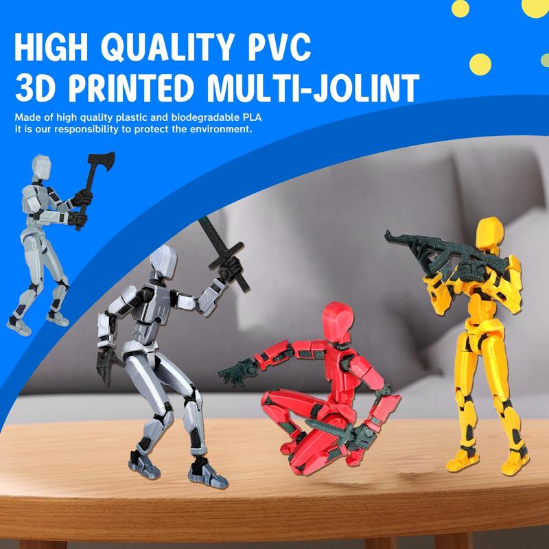 3D Printed Action Figure, Multi-jointed Movable Action Figure, Action Figure Toy For Teens & Adults