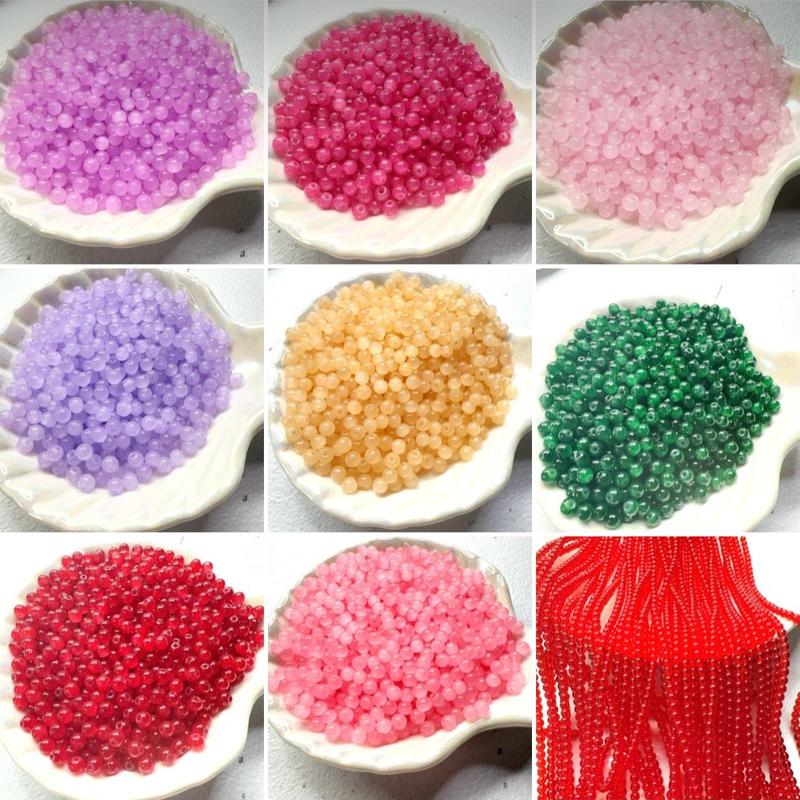 DIY 4mm Glass Beads Bracelet Jewelry Making Kit - 200pcs