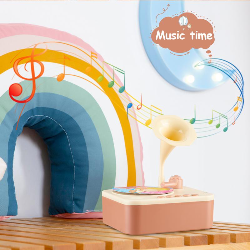 Musical Toys for Toddlers Gramophone 3-6 Kids Learning Toys, 99 Cards Stories Songs, Audiobooks Player Gift for Boys and Girls