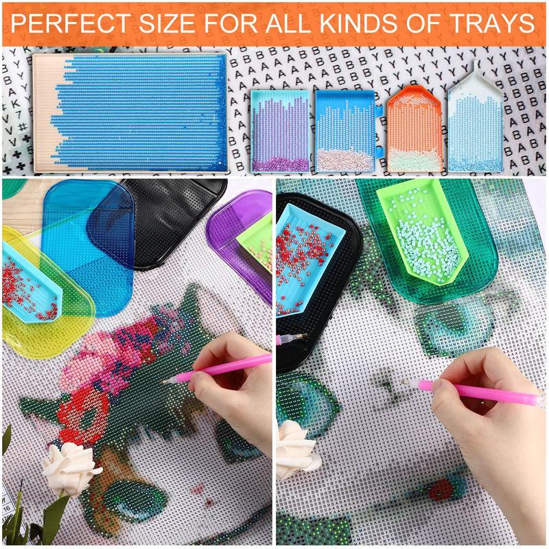 Silicone Diamond Art Painting Accessories for Christmas Gift, 6 Counts set Anti-slip Sticky Mat, Universal Sticky Gel Pad for Holding Tray, Diamond Art Painting Accessories