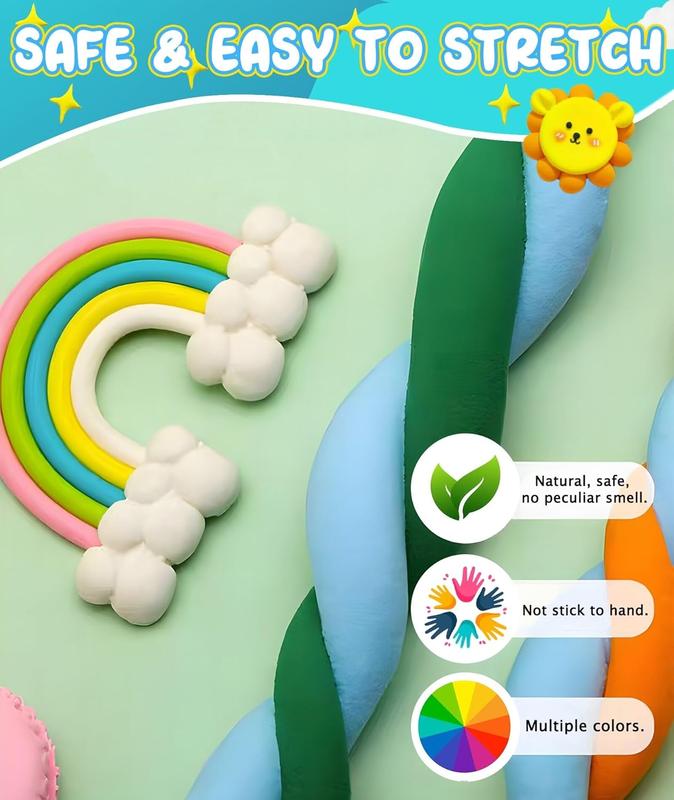 Christmas Gift For Kids Air Dry Clay - 60 Colors Air Dry Clay for Kids Adults, Polymer Modeling Foam Soft Magic Clay Crafts Kits for Kids Kids