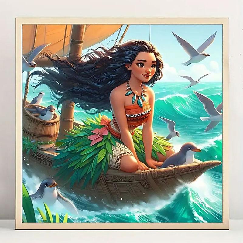 Cartoon Princess Pattern DIY Diamond Art Painting Without Frame, DIY 5D Diamond Arts Painting Kit, Wall Art Decor For Home Living Room Bedroom