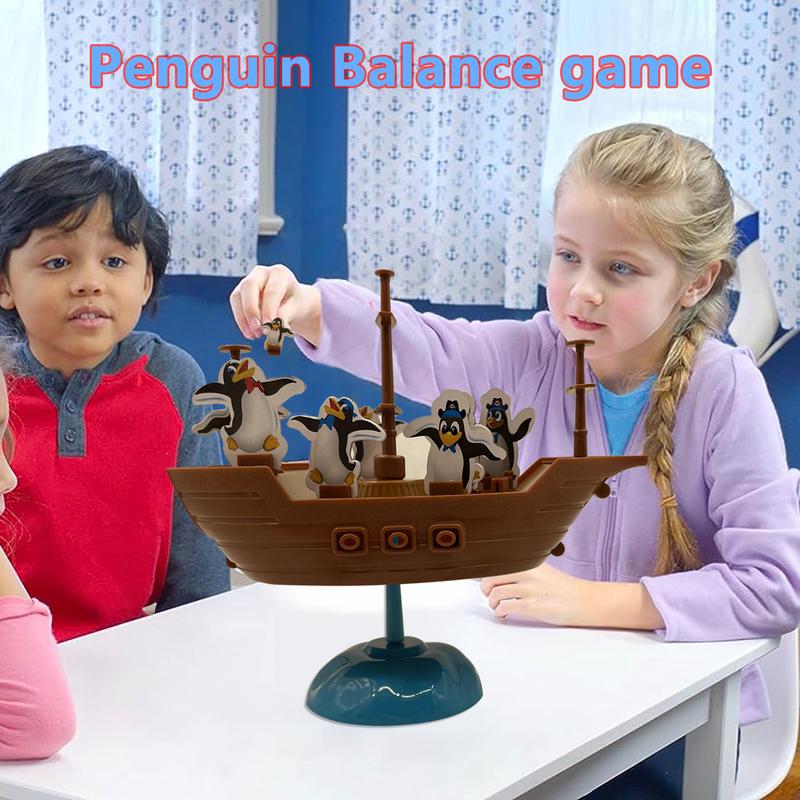 Don't Rock the Boat Game - Funny Pirate Boat Penguin Balancing Board Game-Child Puzzle Game Competition Game Children's Parent-Child Interactive Game Set