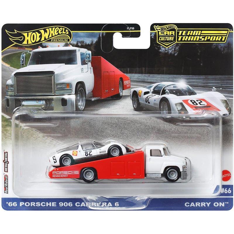 1966 Porsche 906 Carrera 6 With Carry On Hot Wheels Team Transport