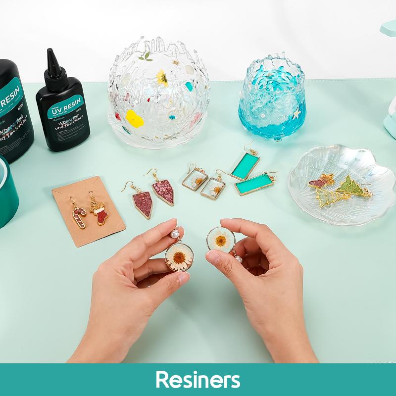 Resiners UV Resin Kit,Upgraded 600g Crystal Clear UV Resin, Low Odor Hard Ultraviolet Epoxy Resin, UV Light Fast Curing Solar Sunlight Activated Glue for Jewelry Making, DIY Craft Decoration uv resin uv resin