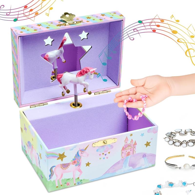 Box for Girls - Girls Bedroom Accessories, Unicorn Musical  Boxes with Spinning Unicorn Doll, Beautiful Dreamer Tune -  Unicorn Birthday Gift for  3 and Up