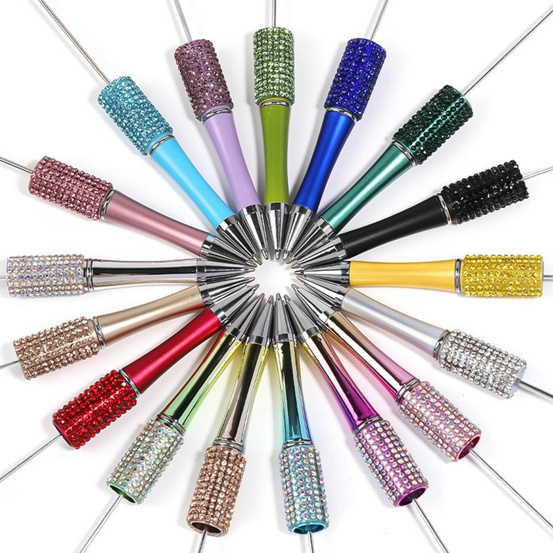 【P2] (Pen was litle gap on wrap) Qty 5 Standard Rhinestone Pens for DIY Assorted Beadable Pens