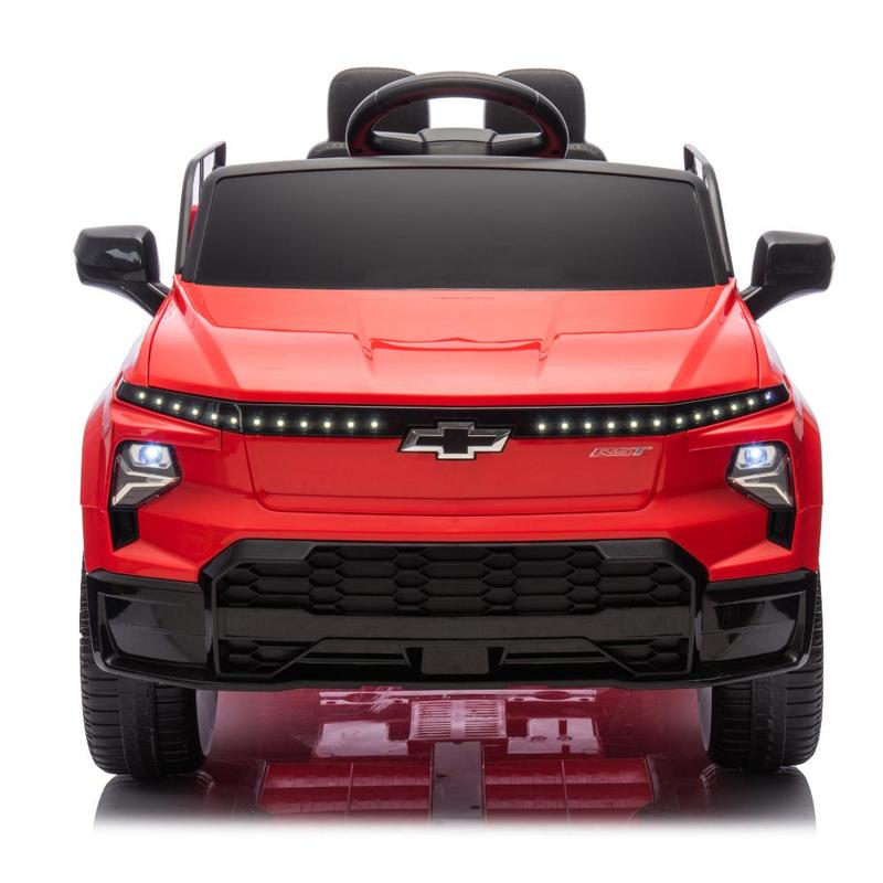 Red Pink Blue Black 24V Kids Ride on Car W Parents Control,Licensed Silverado,Four-wheel suspension,LED Lights,Bluetooth,music,USB,MP3,Power display,speeds 2.49-3.73MPH For kids aged 37-95 months,Christmas Gift, perfect gift