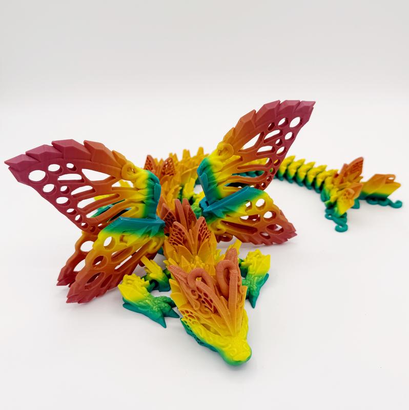 Dragons - Large Winged - Articulated PYE Games - Ombre Multicolored