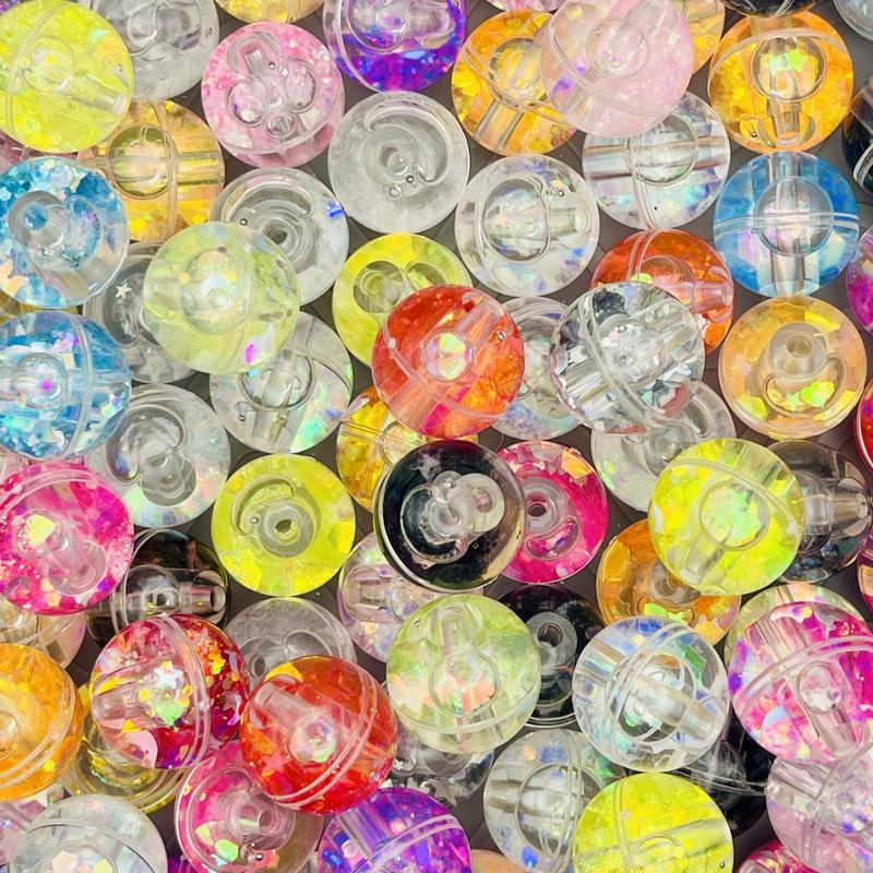 Mesmerizing Iridescent Water Beads with Liquid and Small Luminous Balls Inside for Jewelry and Home Decor