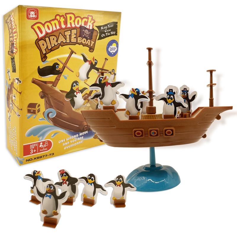 Don't Rock the Boat Game - Funny Pirate Boat Penguin Balancing Board Game-Child Puzzle Game Competition Game Children's Parent-Child Interactive Game Set