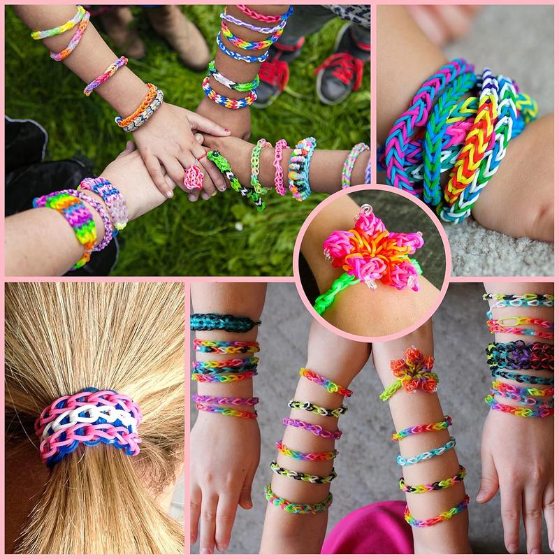 2500+ Rubber Bands for Bracelets 28 Colors Bracelet Making Kit Rubber Band Loom with Accessories for Your Special Time, Event, Ceremony and Occasion.