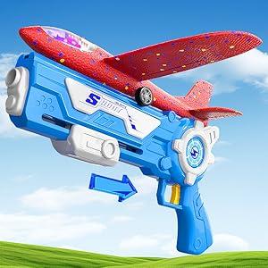 New 3 Pack Foam Airplanes for Kids, 2 Flight Modes Toys, Outdoor Flying Toys