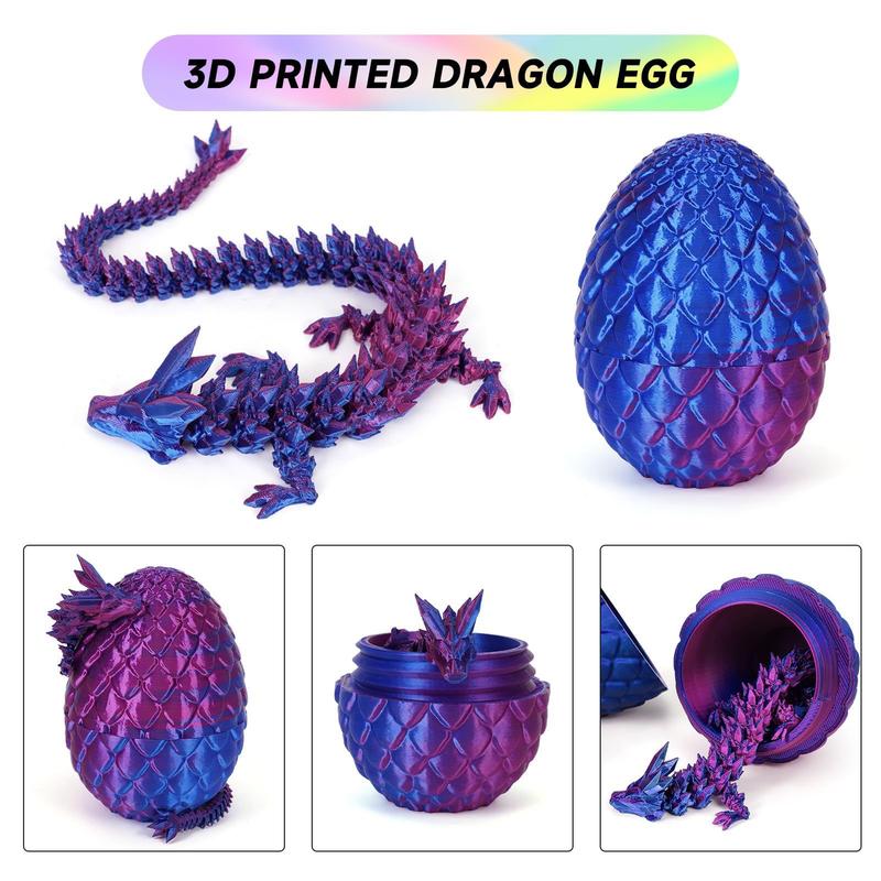 Poseable Dragon Egg Kit with Crystal Dragon Sculpture