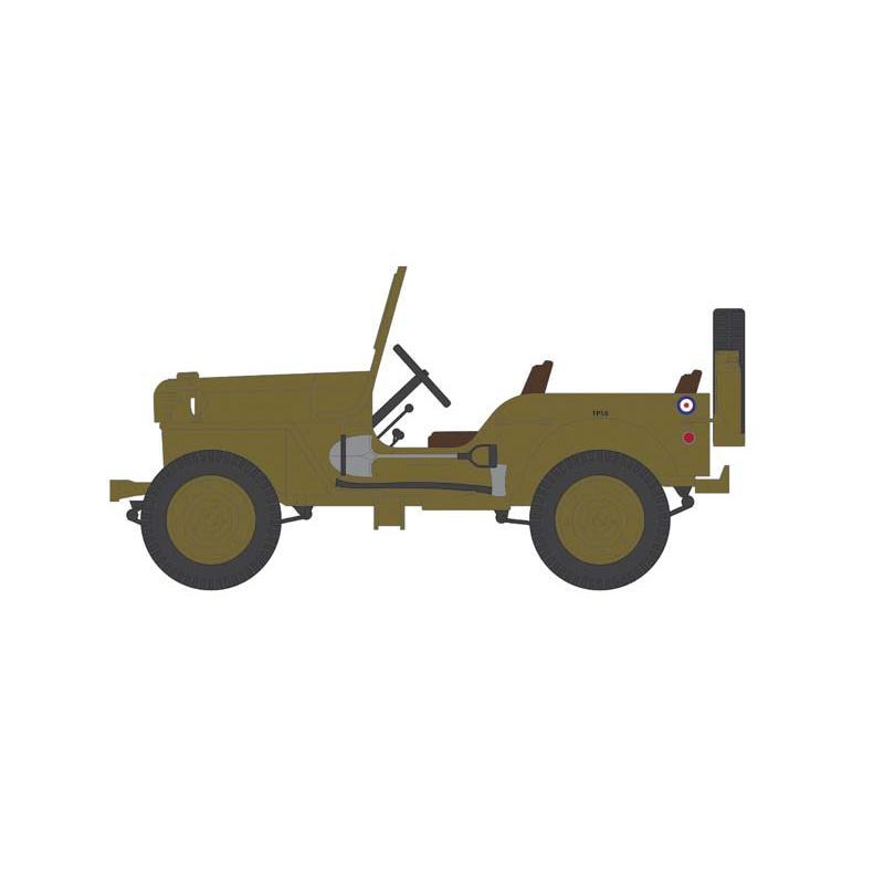 1942 Willys MB Jeep – British Army Command Car (Battalion 64 Series 4) Diecast 1:64 Scale Model - Greenlight 61040B