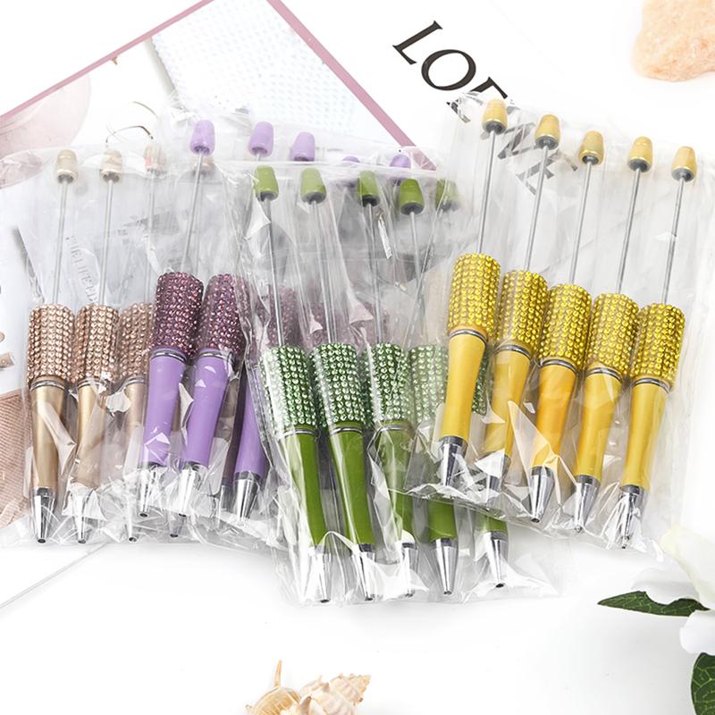 【P2] (Pen was litle gap on wrap) Qty 5 Standard Rhinestone Pens for DIY Assorted Beadable Pens