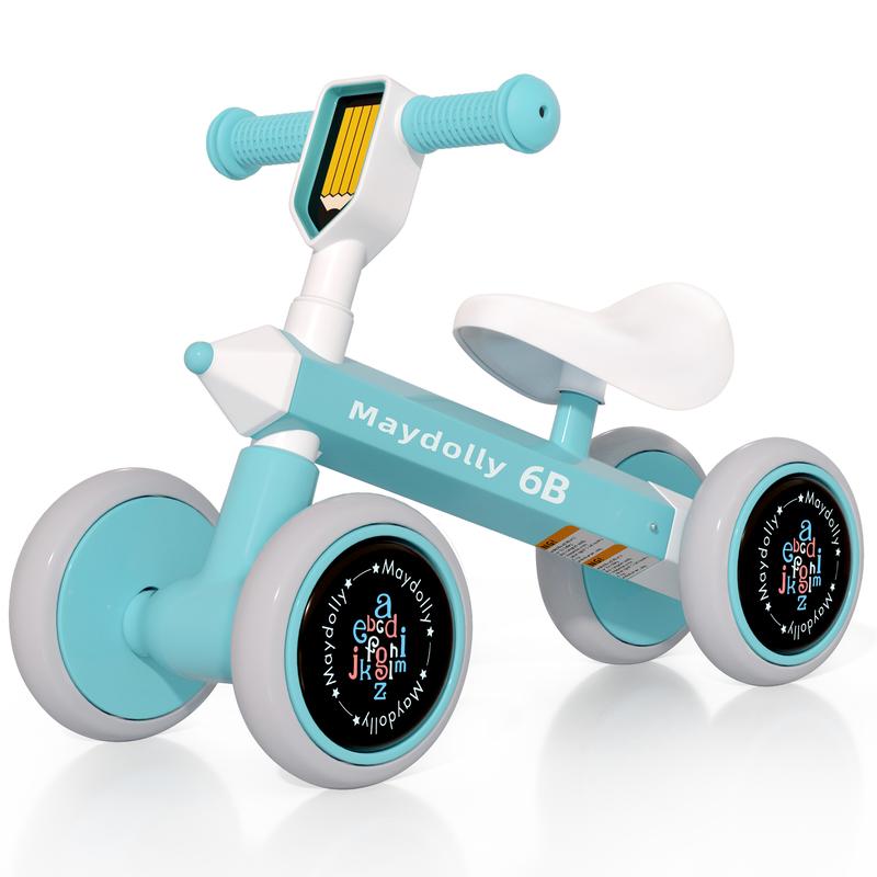 Maydolly Kids Balance Bike Bicycle Toys For 1 Year Old Boys Girls 10-24 Months Toddler, 4 Wheels Silent Toddler First Birthday Gifts Baby Gift