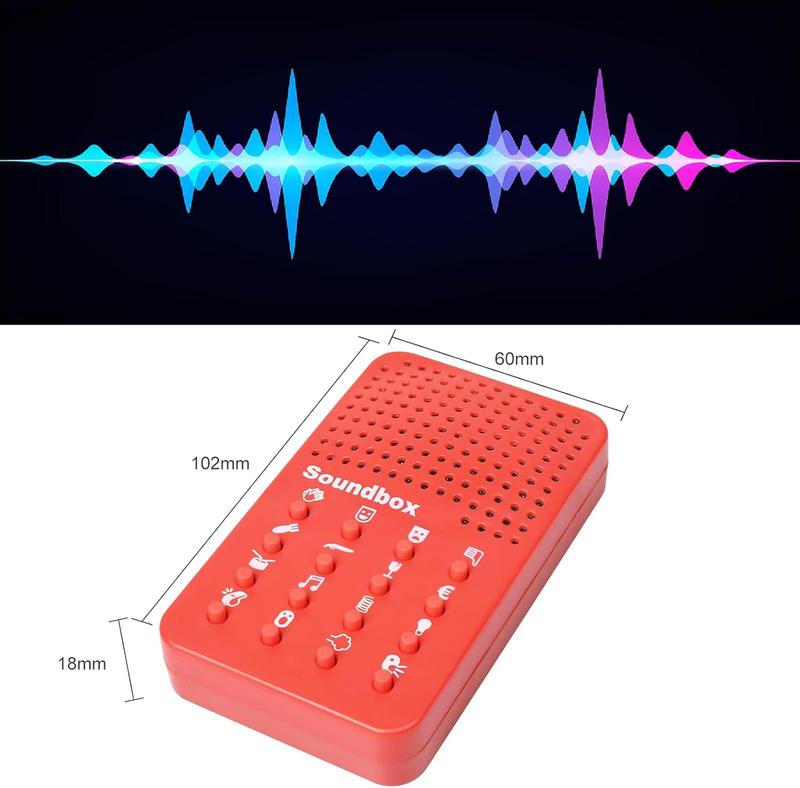 Sound Machine with 16 Sound Effects,Electronic Sound Maker,Prank Items Gift for Kids & Adults,Fart Noise Maker Pranks,Prankster Stuff for Adults,Funny Game Machine Red