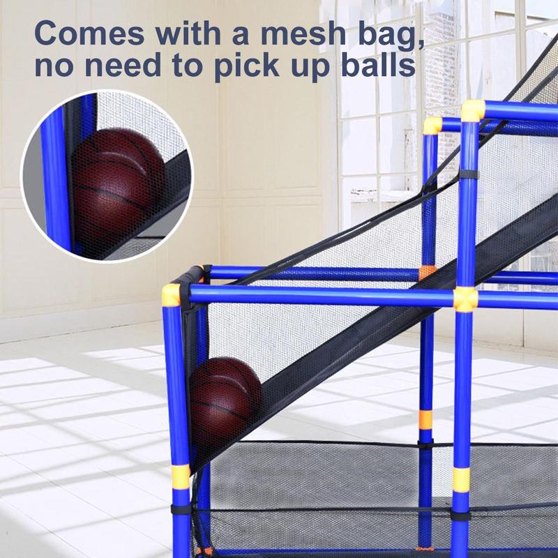 Basketball Game Set, 1 Set Basketball Hoop Game with 2 Balls, Indoor Outdoor Sport Toy, Birthday Gift for Boys & Girls, Air Pump Included