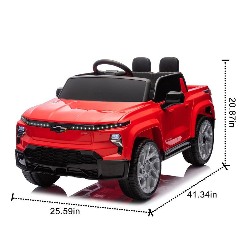 Red Pink Blue Black 24V Kids Ride on Car W Parents Control,Licensed Silverado,Four-wheel suspension,LED Lights,Bluetooth,music,USB,MP3,Power display,speeds 2.49-3.73MPH For kids aged 37-95 months,Christmas Gift, perfect gift