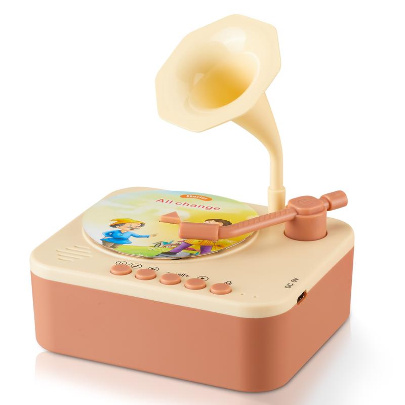 Musical Toys for Toddlers Gramophone 3-6 Kids Learning Toys, 99 Cards Stories Songs, Audiobooks Player Gift for Boys and Girls