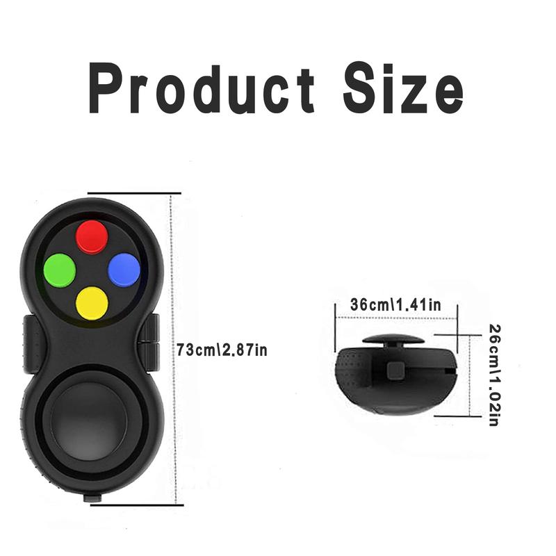 Rubberized Classical Controller Fidget Toy with 8 Functions and Lanyard for Stress Relief - Great Gift Idea bracelet  fidget Sensory Fidget