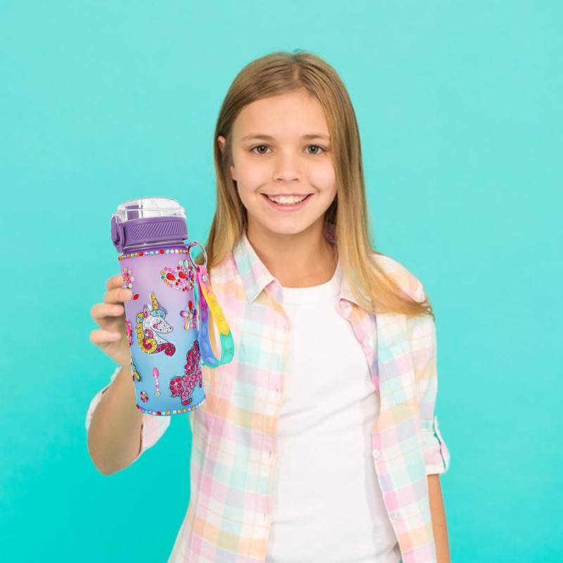 Christmas Gifts for Girls 4-12, Decorate Your Own Water Bottle Kits for Girls, Unicorn Diamond Crafts Painting Toys, Kids Water Bottle for School, Christmas and Birthday Gifts Toys for Girls