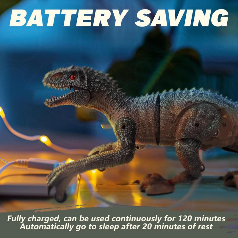 Remote Control Dinosaur - RC Dinosaur Remote Control Velociraptor Realistic Walking Robot Roaring Sound 2.4Ghz Simulation with Rechargeable Battery, Dinosaur Toys for age 6-12 dinosaur  animal