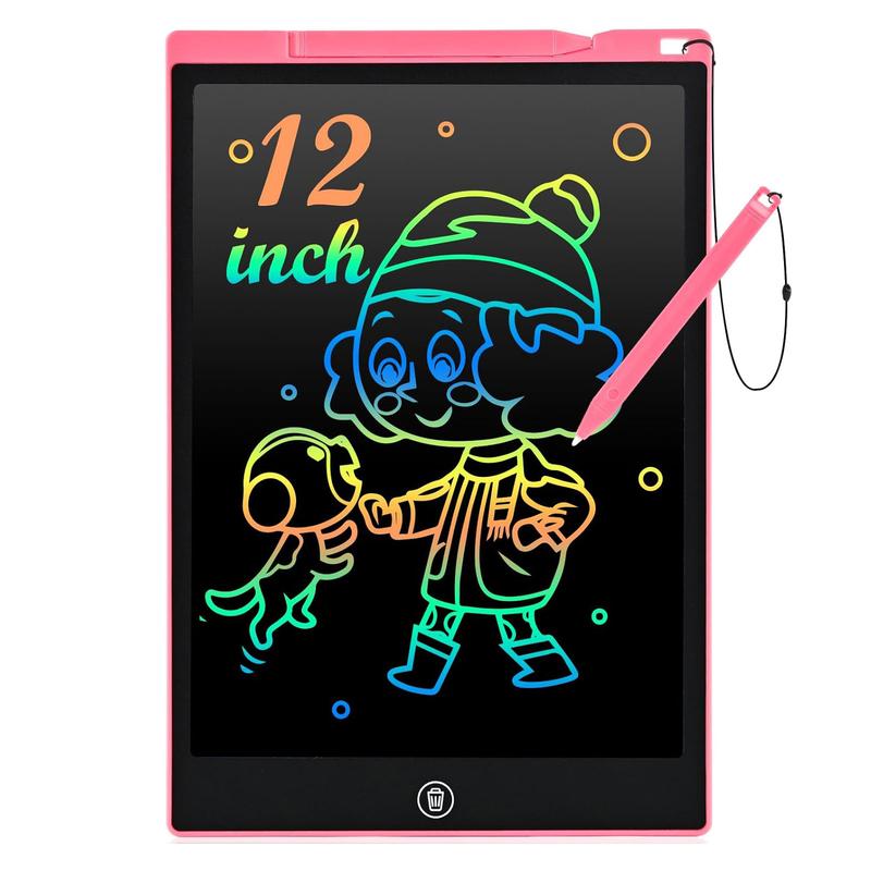 LCD Writing Tablet for Kids 12 Inch, Kids Learning Toys Drawing Pad for Boys Girls, Erasable Doodle Board for Toddlers Travel Essentials, Christmas Birthday Gift for Kids writingtablet