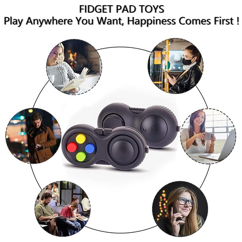 Rubberized Classical Controller Fidget Toy with 8 Functions and Lanyard for Stress Relief - Great Gift Idea bracelet  fidget Sensory Fidget