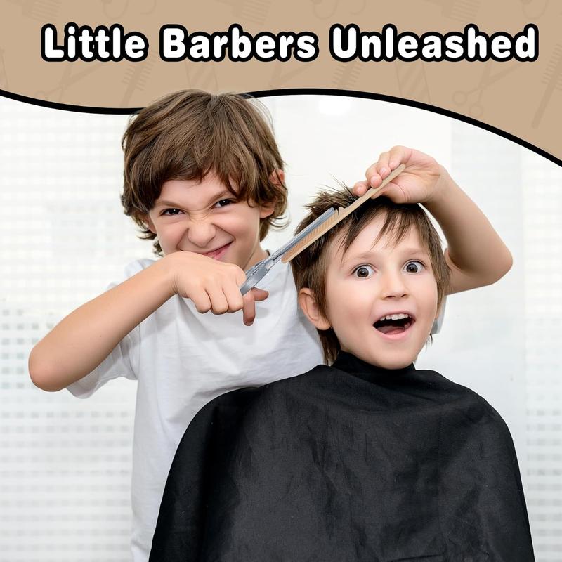 Kids Barber Shop Playset - Hair Cutting & Shaving Kit for Boys | Fun Pretend Play Hair Salon Toy Gift for Ages 3+ (Boys & Girls)