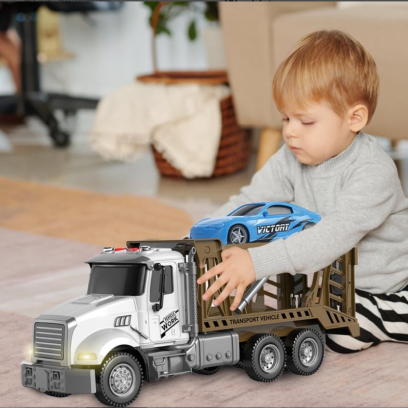 CreamKids Toy Truck, Many Parts Of The Toy Truck Are Retractable, Rotatable, Etc. The Tow Truck Can Rescue Cars Of Different Sizes