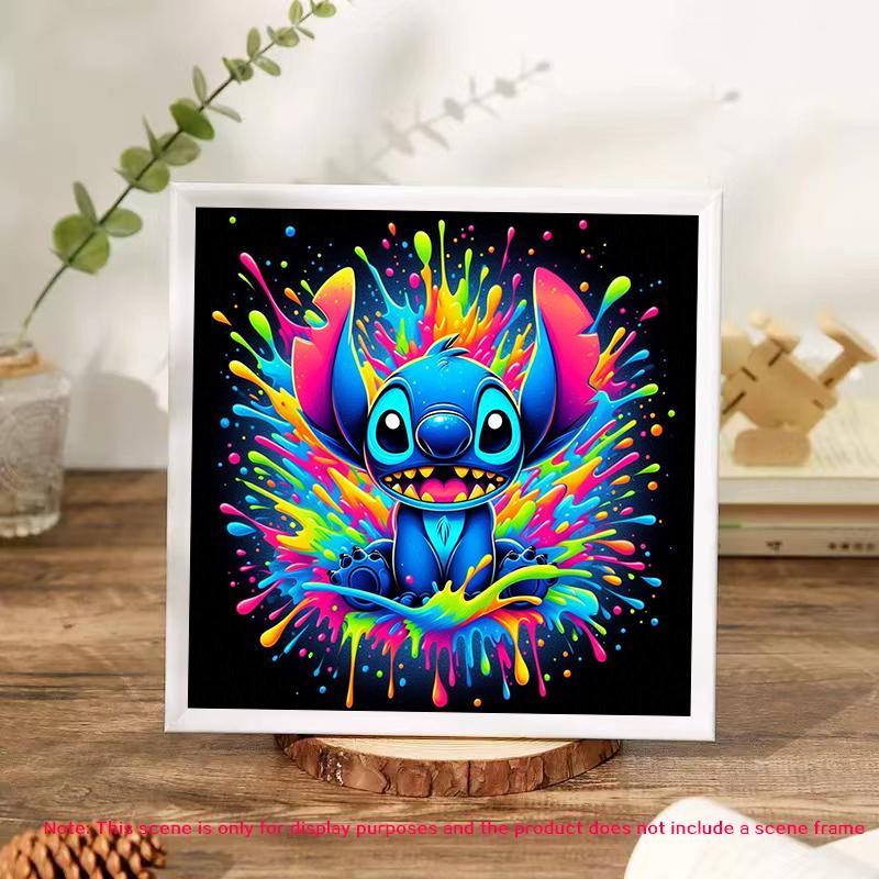 Disney Cartoon Stitch Pattern DIY Diamond Arts Colorful Painting Kit without Frame, DIY 5D Diamond Arts Colorful Painting Kit, Wall Art Decor for Home