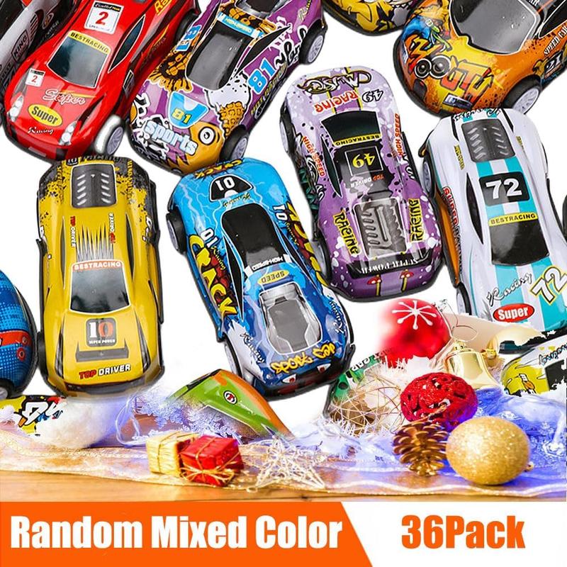 36pcs Pull Back Toy Cars, Mini Diecast Racing Cars Bulk, Party Favor Car Toys, Gift Bag Fillers, Toy Gifts for Boys and Girls