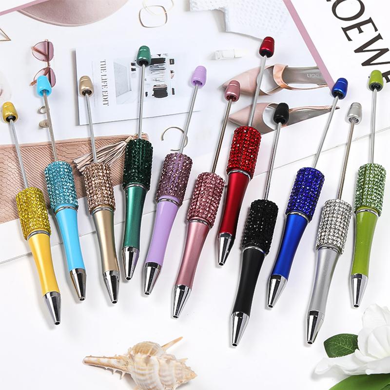 【P2] (Pen was litle gap on wrap) Qty 5 Standard Rhinestone Pens for DIY Assorted Beadable Pens