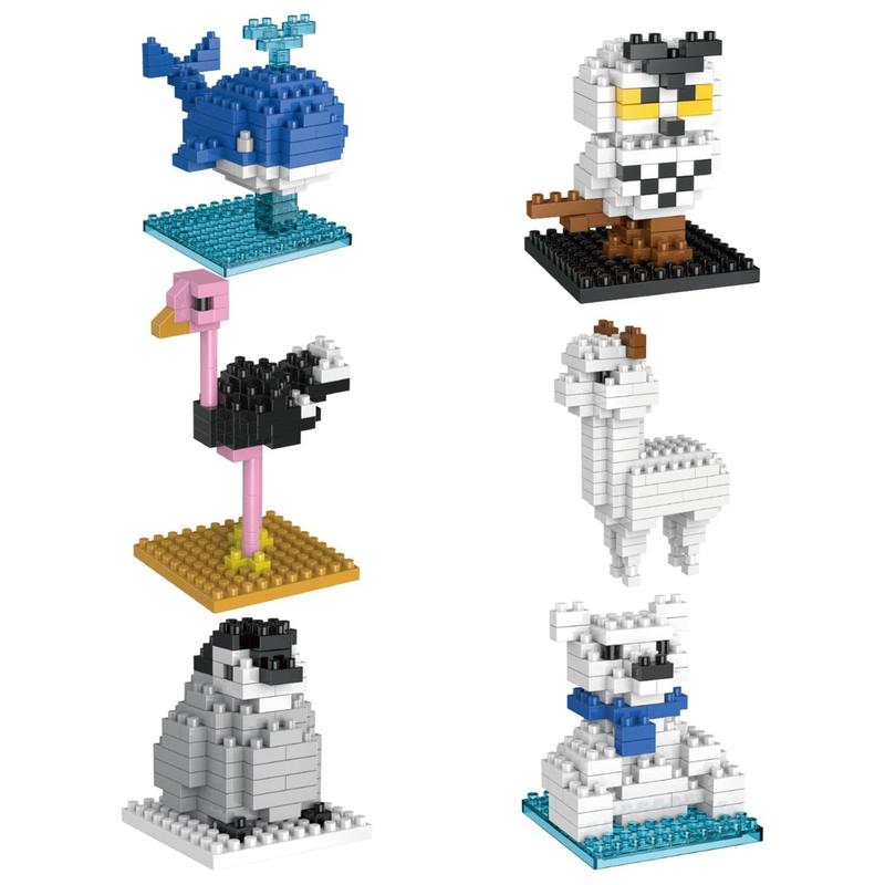 12PCS Mini Animals Building Bricks Sets for Prizes Birthday Gifts Party Favors for Kids