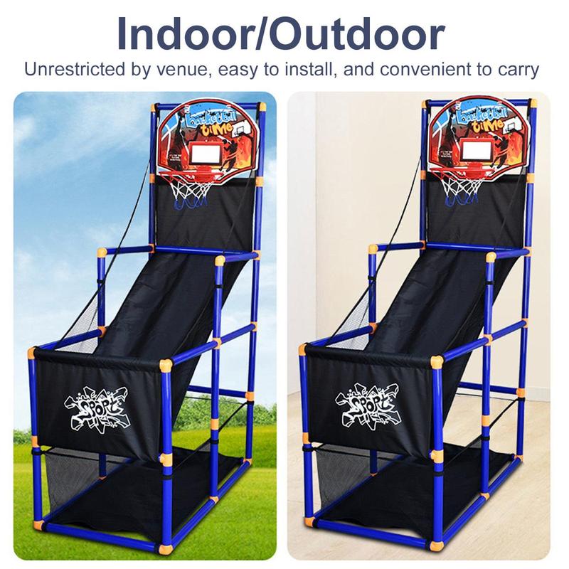 Basketball Game Set, 1 Set Basketball Hoop Game with 2 Balls, Indoor Outdoor Sport Toy, Birthday Gift for Boys & Girls, Air Pump Included