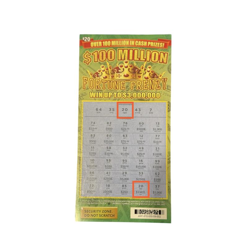 Prank Loto ticket + Fortune Frenzy + Prank Gag Joke Loto Ticket + Scratch-Off Ticket with $250K, $500K, and $1M Winning Variants.