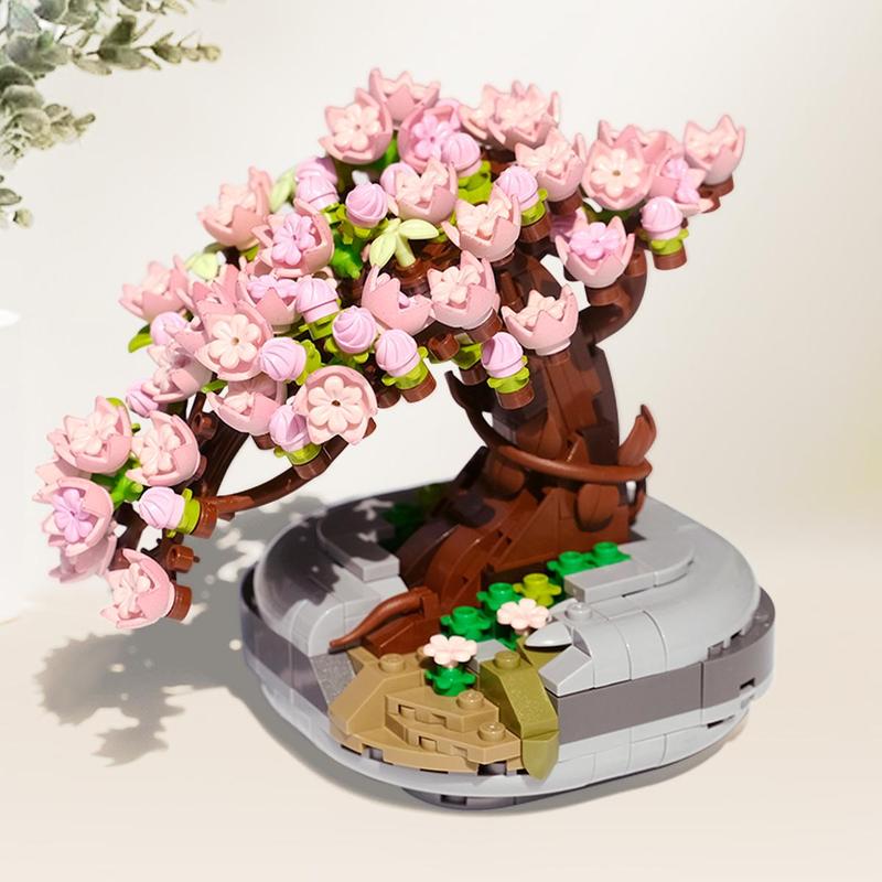 Sakura Potted Plant Building Blocks Flower, 426pcs set Eternal Flower Toy, Home & Office Creative Decoration, Creative Craft Project, Fidget Toys