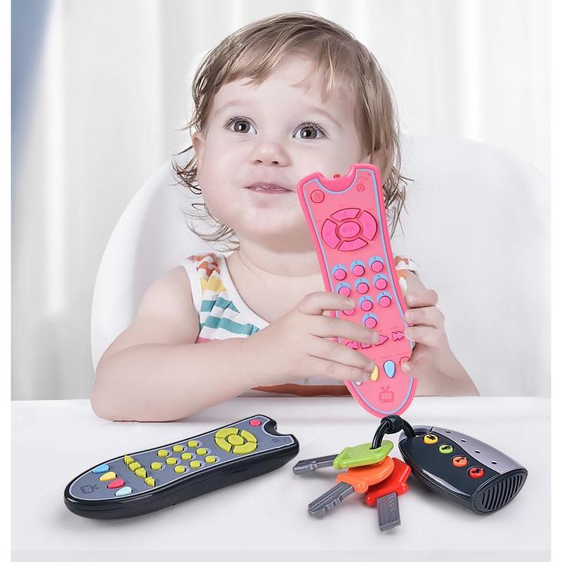 Baby TV Remote Control Kids Musical Early Educational Toys Simulation Remote Control Children Learning Toy with Light Sound