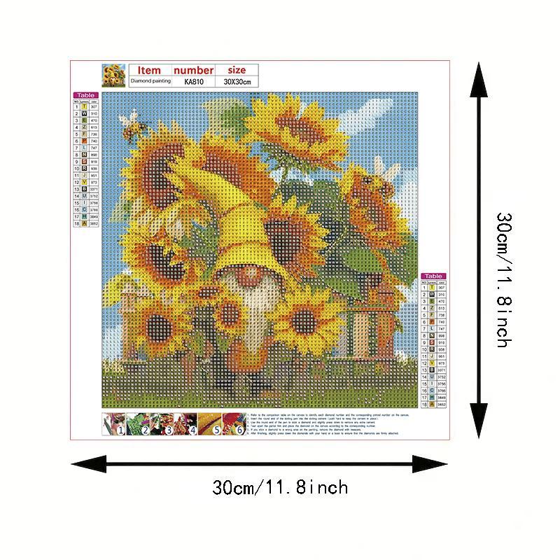 Sunflower & Bee Pattern DIY Rhinestones Arts Colorful Painting without Frame, 5D Rhinestones Arts Colorful Painting Kits for Gifts, DIY Decor Painting